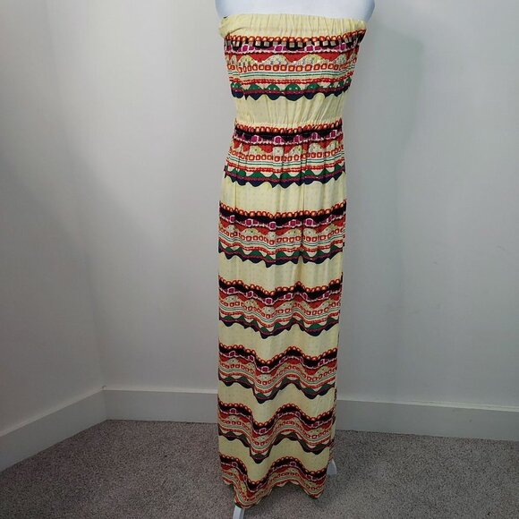 Rachel Roy Claudia Aztec Print Maxi Yellow Dress - Picture 6 of 6